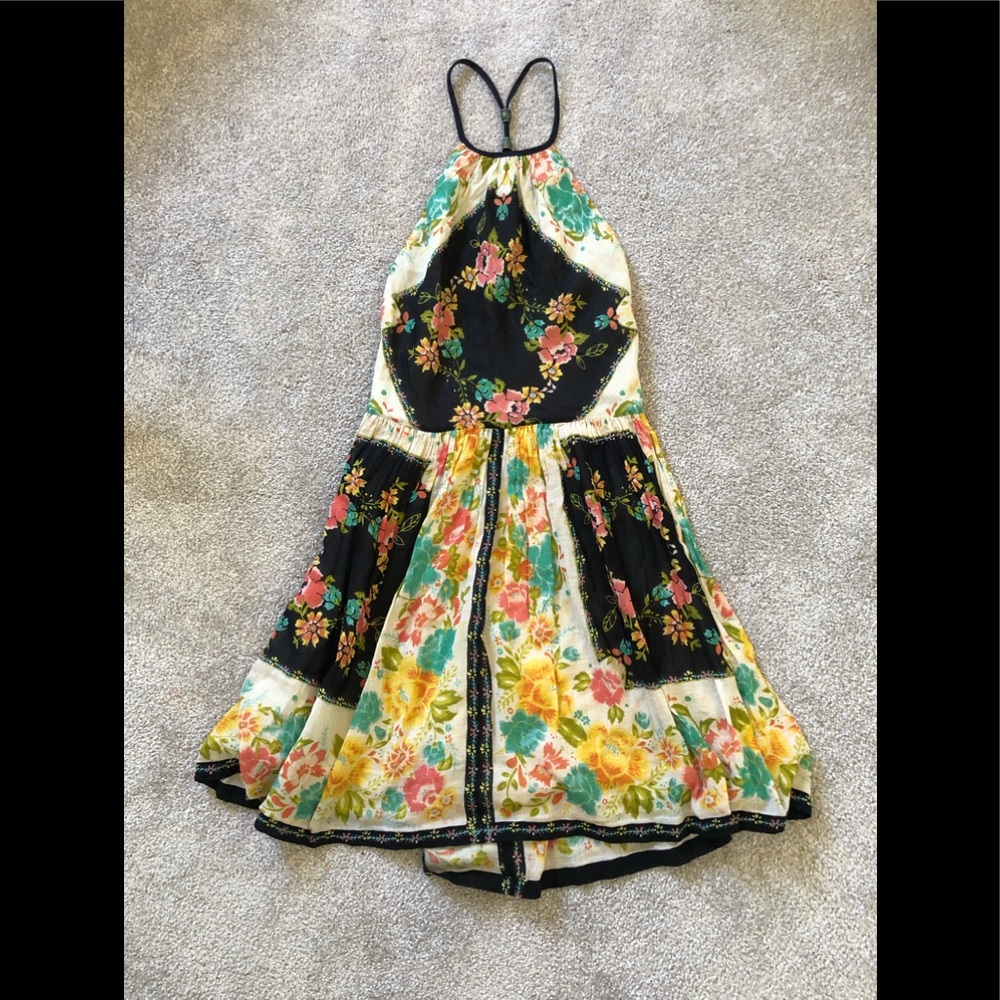 ecoté Anthropologie Floral Halter Dress size 0